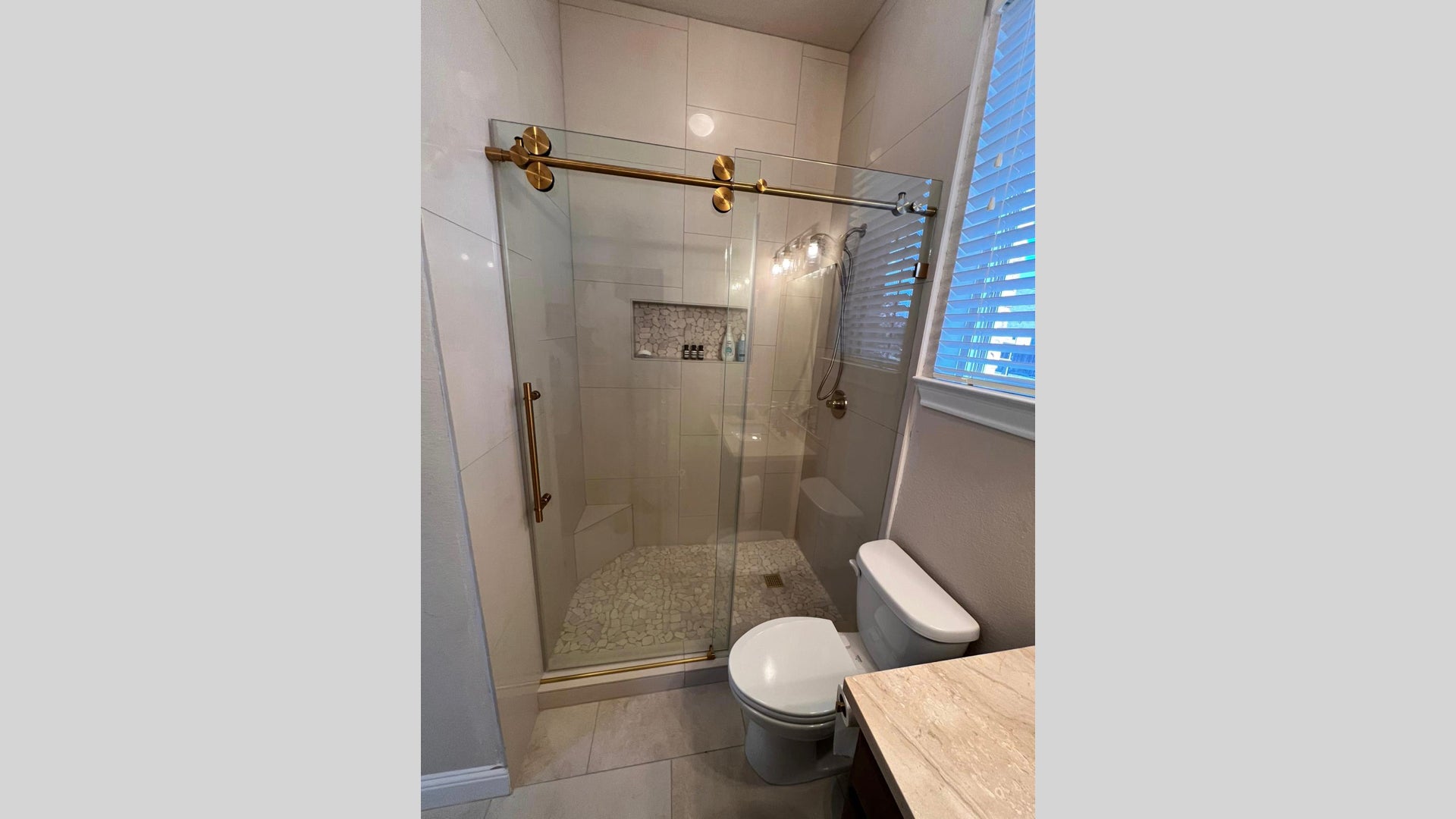 Rio Sliding Door Satin Brass