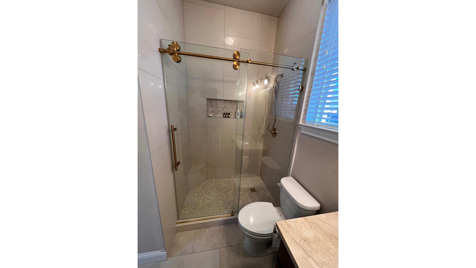 Rio Sliding Door Satin Brass