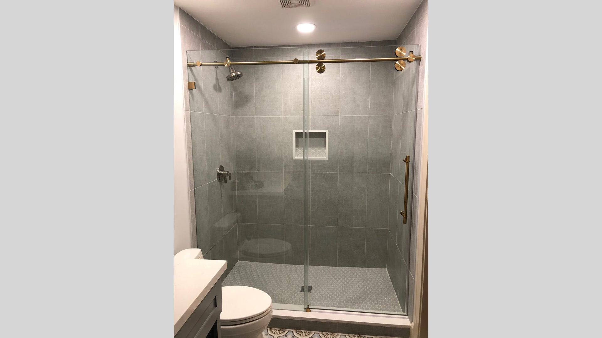 Rio Sliding Door Brushed Bronze