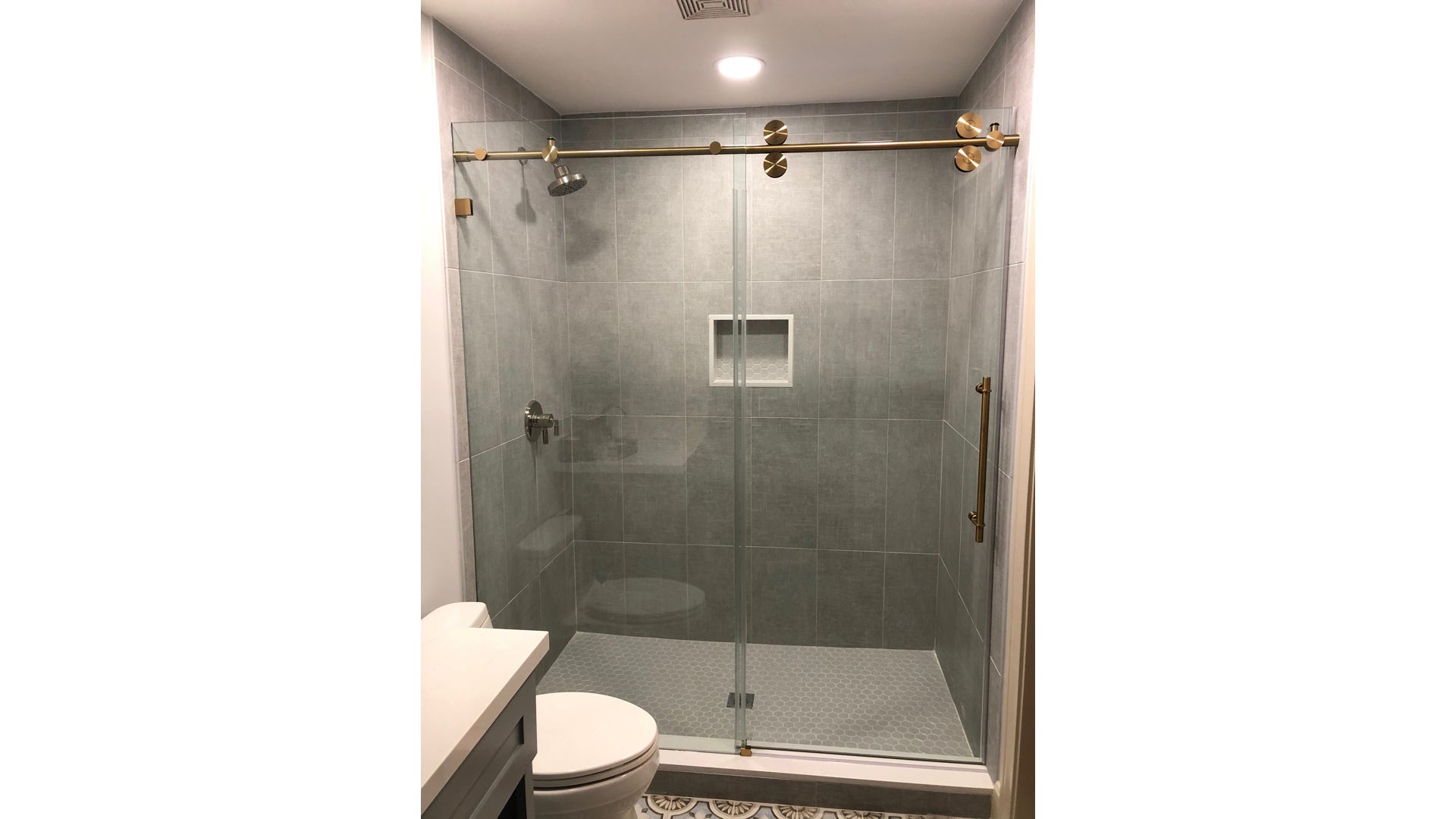 Rio Sliding Door Brushed Bronze